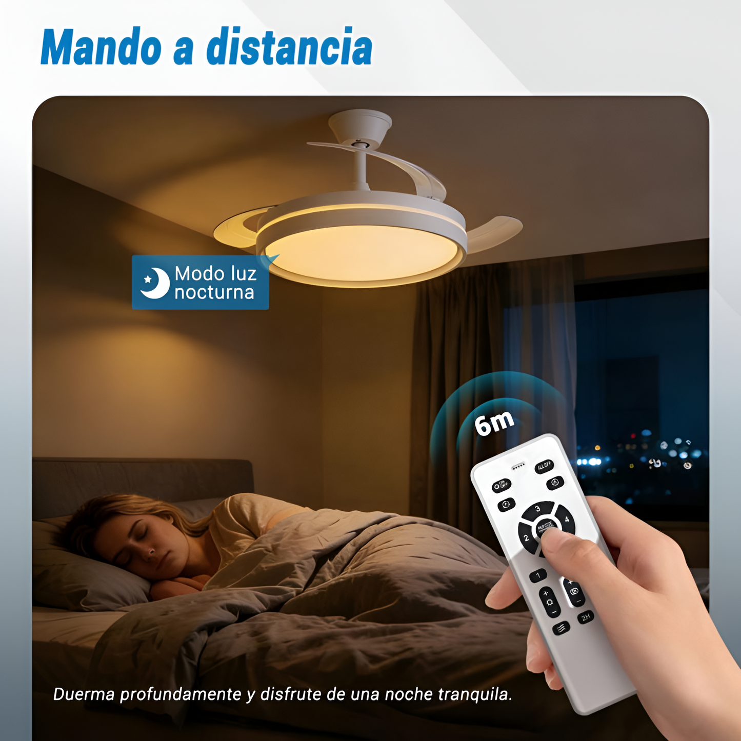 Ventilador de Techo con Luz LED